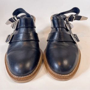 ASOS buckle back heeled boots